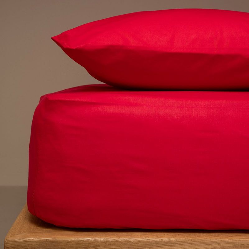 Σετ 1 Σεντόνι &amp; 2 Μαξιλαροθήκες Ημίδιπλο Menta 12 Red - Sunshine