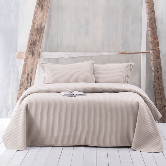 Σετ Κουβερλί Μονό Jazz Μονόχρωμο Μπεζ - Rythmos