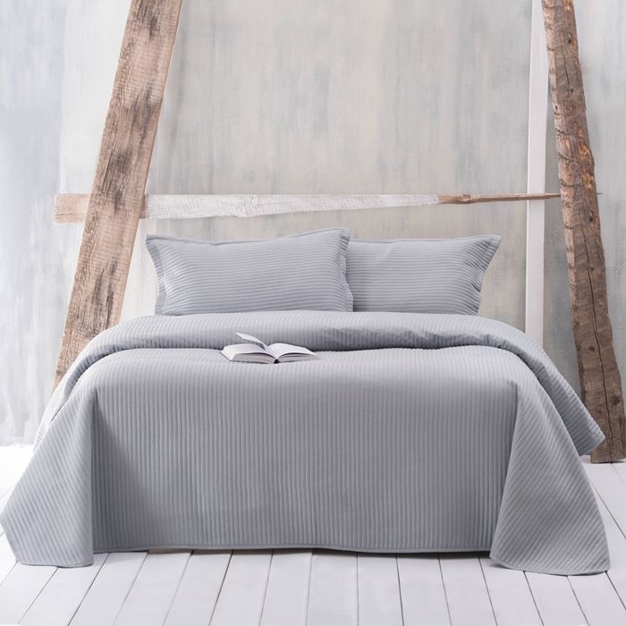 Σετ Κουβερλί Υπέρδιπλο Jazz Μονόχρωμο Γκρι - Rythmos