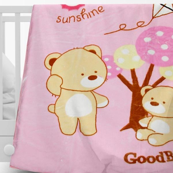 Κουβέρτα Βελουτέ Κούνιας 682 Pink - Sunshine