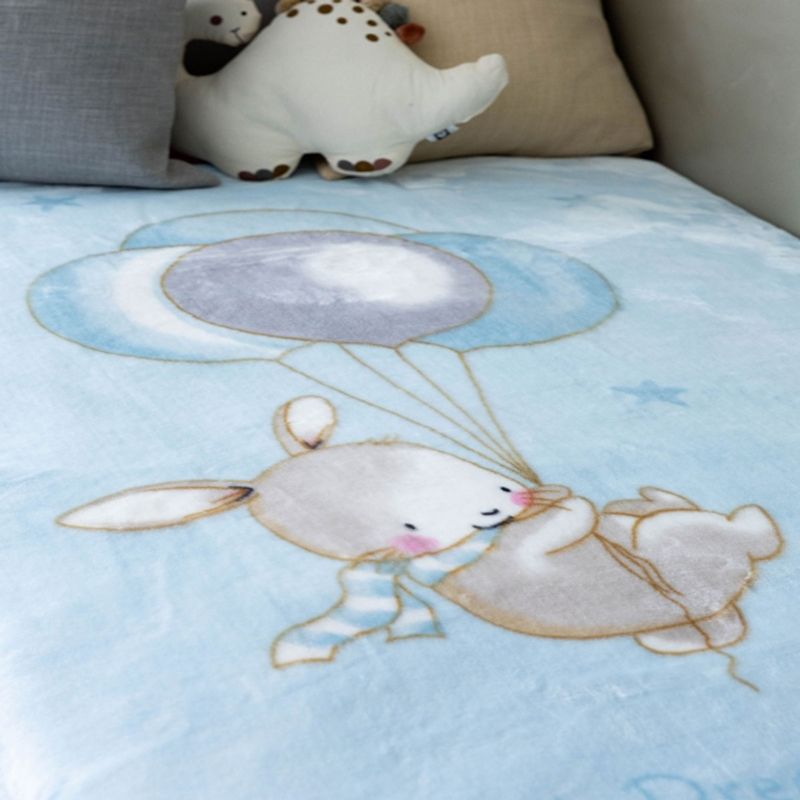 Κουβέρτα Βελουτέ Κούνιας 1546 Blue - Sunshine