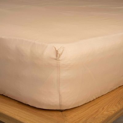Κατωσέντονο Λάστιχο Υπέρδιπλο 160Χ200+30 εκ.Cotton Feelings 110 Beige - Sunshine