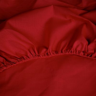 Κατωσέντονο Λάστιχο Γίγας 180Χ200+30 εκ. Cotton Feelings 113 Red - Sunshine