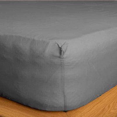 Κατωσέντονο Λάστιχο Ημίδιπλο 120Χ200+30 εκ. Cotton Feelings 107 Dark Gray - Sunshine