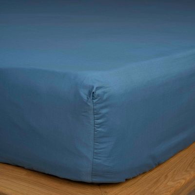 Κατωσέντονο Λάστιχο Ημίδιπλο 120Χ200+30 εκ. Cotton Feelings 104 Blue - Sunshine