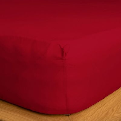 Κατωσέντονο Λάστιχο Ημίδιπλο 120Χ200+30 εκ. Cotton Feelings 113 Red - Sunshine