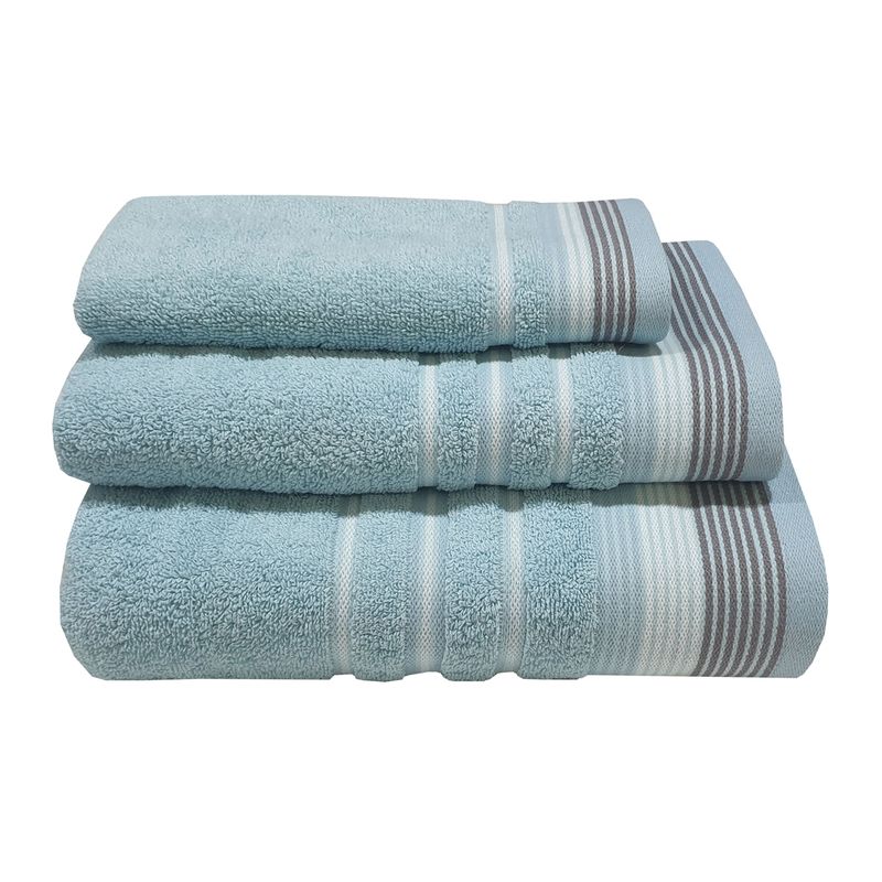 Πετσέτα Χεριών 30Χ50 εκ. Satin Stripe Πετρόλ - Komvos