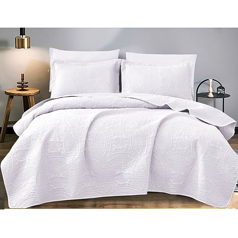 Σετ Κουβερλί Υπέρδιπλο Plain Λευκό - Home Classic