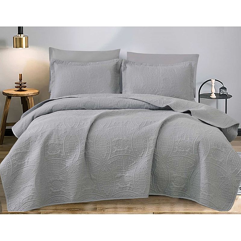 Σετ Κουβερλί Υπέρδιπλο Plain Γκρι - Home Classic