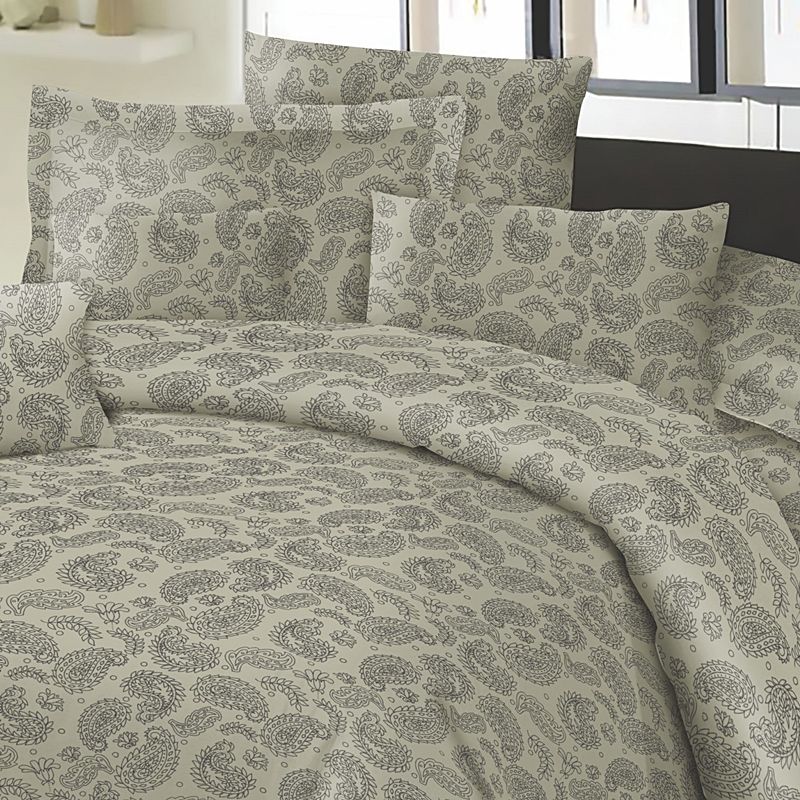 Σετ Σεντόνια Μονά με Λάστιχο Cotton Line Lahor Beige - Komvos