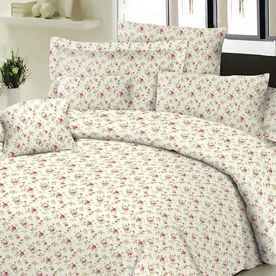 Σετ Σεντόνια Μονά με Λάστιχο Cotton Line Spring Cream - Komvos