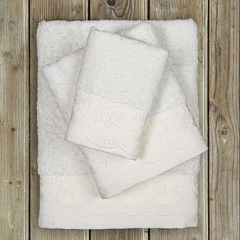 Σετ Πετσέτες 3 τεμ. Δαντέλα Amour White - Nima Home