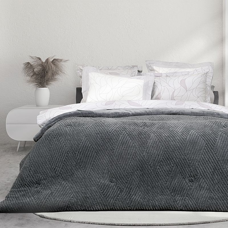 Κουβερτο-Πάπλωμα Υπέρδιπλο Velva Dark Gray - Nima Home