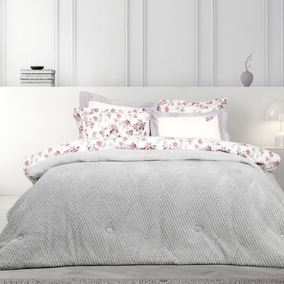 Κουβερτο-Πάπλωμα Υπέρδιπλο Velva Light Gray - Nima Home