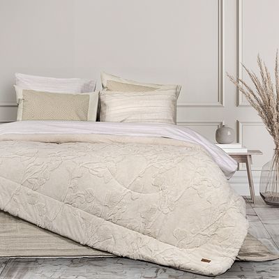 Κουβερτο-Πάπλωμα Μονό Elara Light Beige - Nima Home