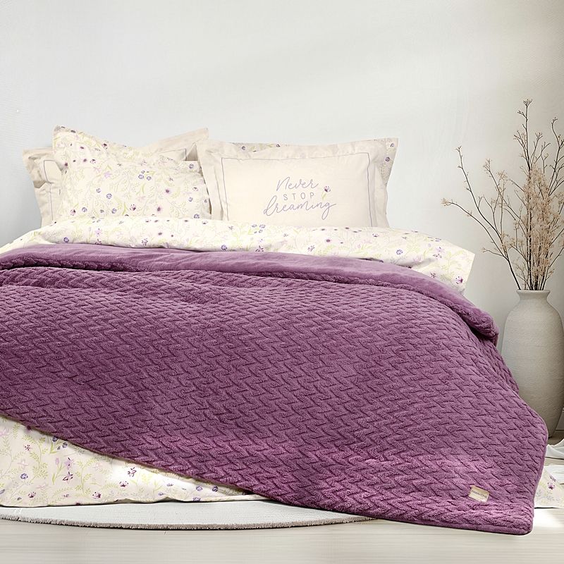 Κουβερτο-Πάπλωμα Μονό Muffle Mauve - Nima Home