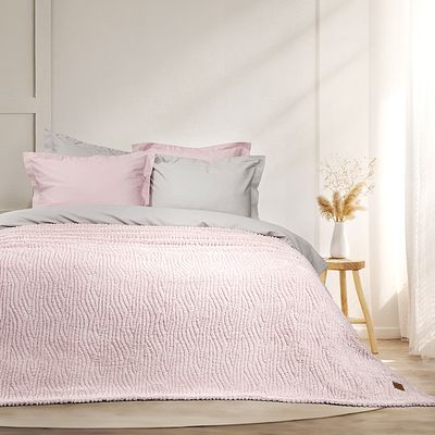 Κουβέρτα Ζακάρ Flannel Μονή Serenus Nude Pink - Nima Home