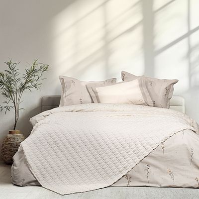 Κουβέρτα Ζακάρ Velvet Υπέρδιπλη Savara Ivory - Nima Home