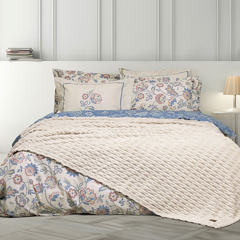 Κουβέρτα Ζακάρ Velvet Υπέρδιπλη Savara Light Beige - Nima Home