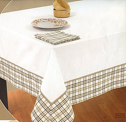 Τραπεζομάντηλο 160Χ300 εκ. &amp; 12 Πετσέτες Check Border - Home Classic