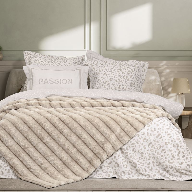 Κουβέρτα Rabbit Fur Υπέρδιπλη Caressa Ivory - Nima Home