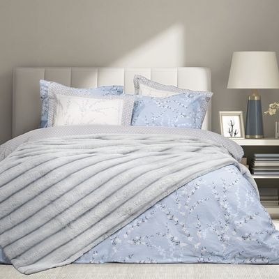 Κουβέρτα Rabbit Fur Υπέρδιπλη Caressa Light Gray - Nima Home