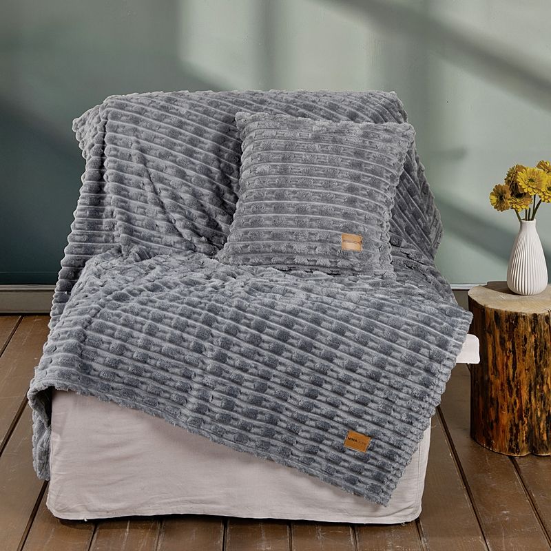 Κουβέρτα/Ριχτάρι Καναπέ Savara Dark Gray - Nima Home