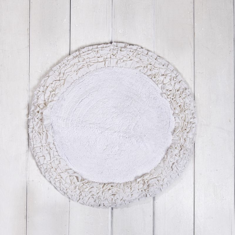 Πατάκι Μπάνιου Στρογγυλο 60 εκ. Eden White - Nima Home