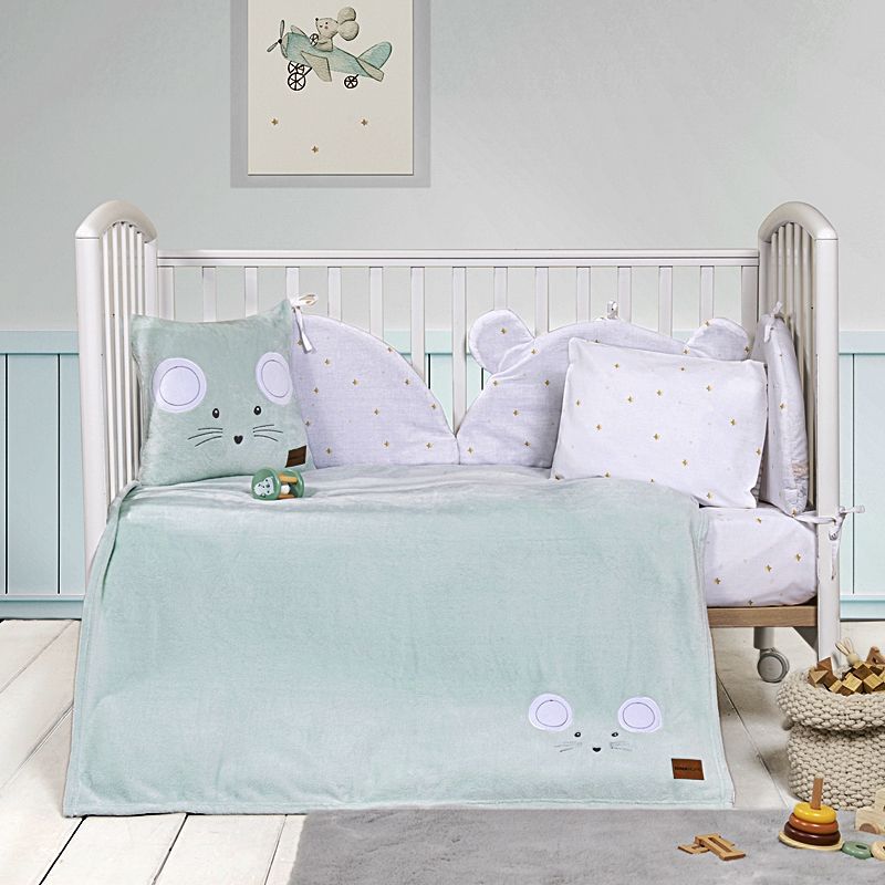 Κουβέρτα Fleece Κέντημα Κούνιας Mouse - Nima Home