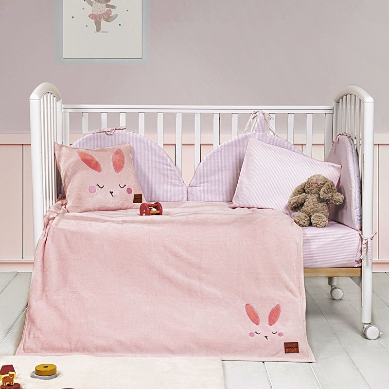 Κουβέρτα Fleece Κέντημα Κούνιας Bunny - Nima Home
