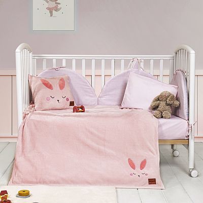 Κουβέρτα Fleece Κέντημα Κούνιας Bunny - Nima Home