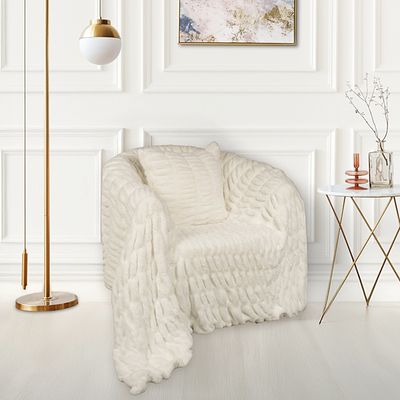 Ριχτάρι/Κουβέρτα Rabbit Fur 150X180 εκ. 123623 Εκρού - Ilis Home