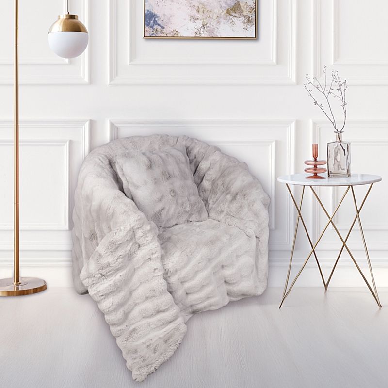 Ριχτάρι/Κουβέρτα Rabbit Fur 150X180 εκ. 123624 Γκρι - Ilis Home