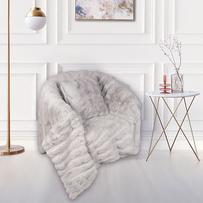 Ριχτάρι/Κουβέρτα Rabbit Fur 150X180 εκ. 123624 Γκρι - Ilis Home