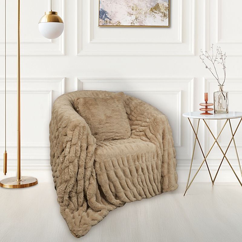 Ριχτάρι/Κουβέρτα Rabbit Fur 150X180 εκ. 123623 Μπεζ - Ilis Home