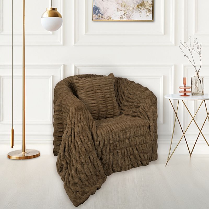 Ριχτάρι/Κουβέρτα Rabbit Fur 150X180 εκ. 123623 Καφέ - Ilis Home