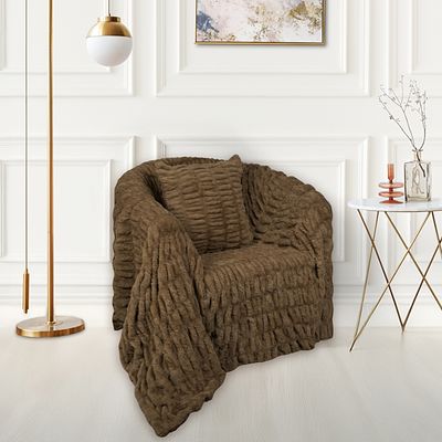 Ριχτάρι/Κουβέρτα Rabbit Fur 150X180 εκ. 123623 Καφέ - Ilis Home