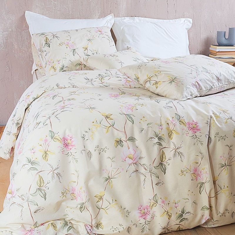 Μαξιλαροθήκες Ζευγάρι Next Benetita Εκρού - Rythmos