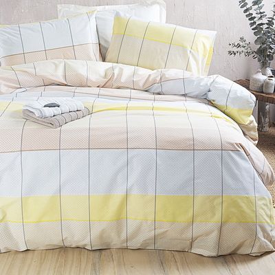 Σετ Σεντόνια Μονά Next Colette Κίτρινο-Γαλάζιο - Rythmos