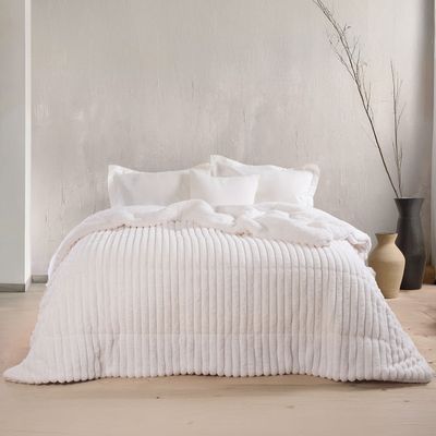 Κουβερτο-Πάπλωμα Υπέρδιπλο Butter Λευκό - Rythmos