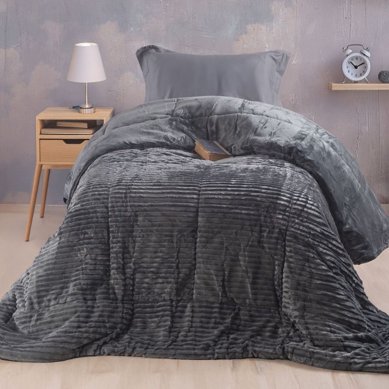 Κουβερτο-Πάπλωμα Μονό Etoile Γκρι - Rythmos