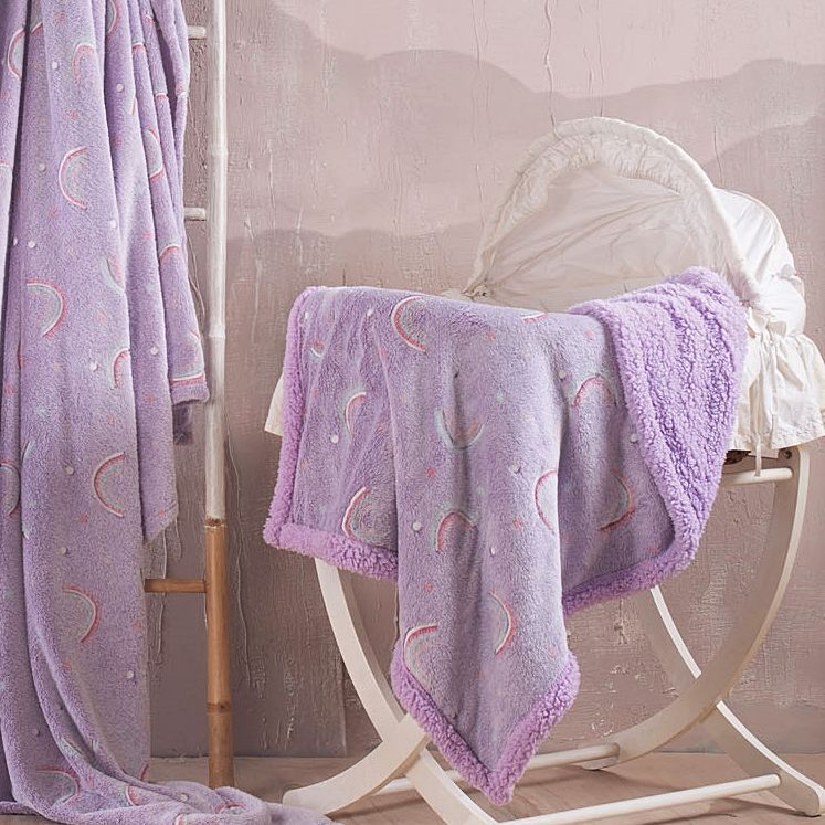 Κουβέρτα Fleece Flannel Φωσφοριζέ Αγκαλιάς Nelie - Rythmos Κουβέρτα Fleece Flannel Φωσφοριζέ Αγκαλιάς Nelie - Rythmos