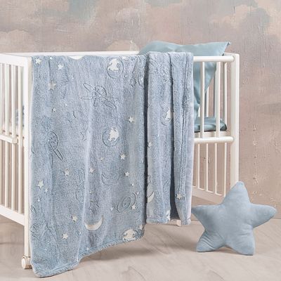 Κουβέρτα Fleece Flannel Φωσφοριζέ Κούνιας Oddity - Rythmos