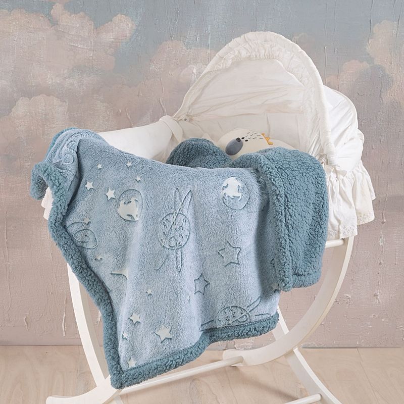 Κουβέρτα Flannel-Sherpa Φωσφοριζέ Αγκαλιάς Oddity - Rythmos