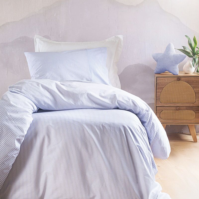 Σετ Παπλωματοθήκη Μονή Symbol Motiv Θαλασσί - Rythmos