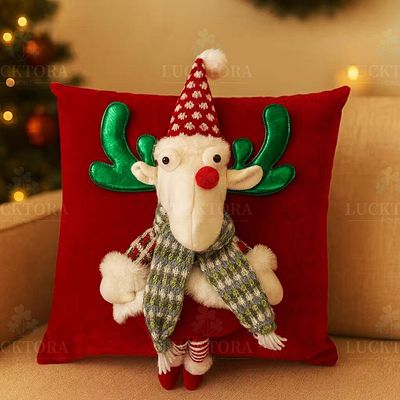 Μαξιλαροθήκη Φιγούρας Απλικέ Λούτρινο L101 - Home Classic