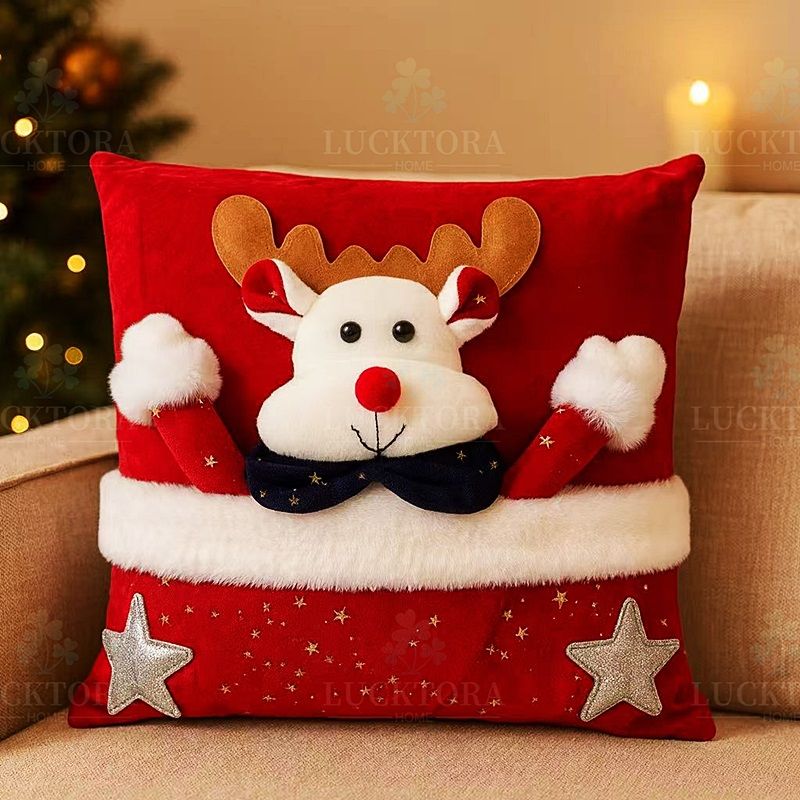 Μαξιλαροθήκη Φιγούρας Απλικέ Λούτρινο L106 - Home Classic