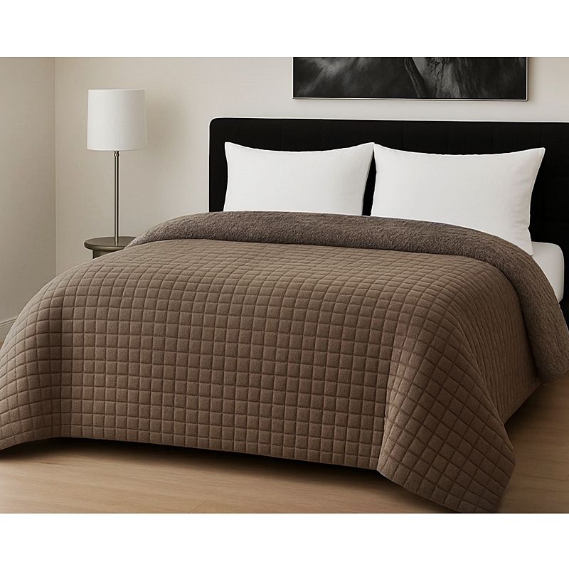 Κουβερτο-Πάπλωμα Μονό Rib Cut Mocha - Le Blanc