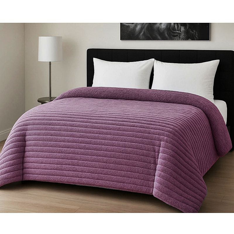 Κουβερτο-Πάπλωμα Γίγας Rib Lilac - Le Blanc