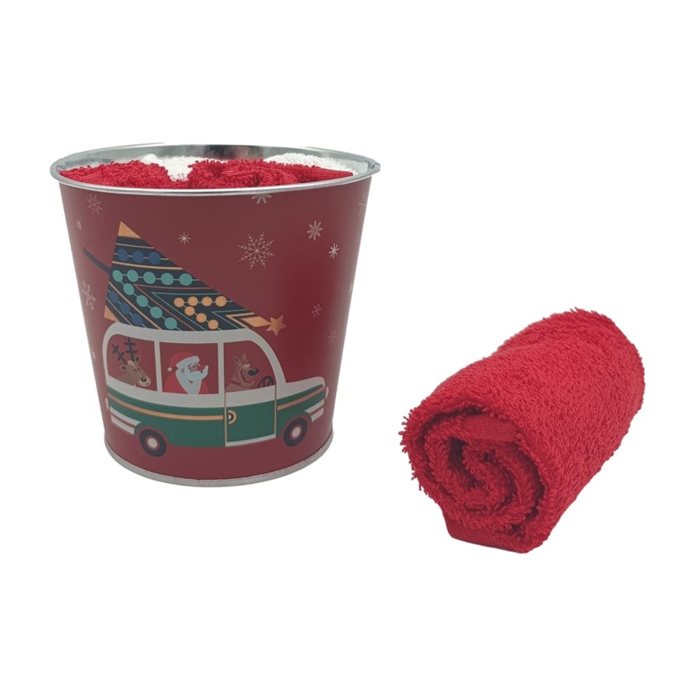 Σετ 6 τεμ Λαβέτες &amp; Μεταλλικό Καλάθι 23995G-1 - Ilis Home